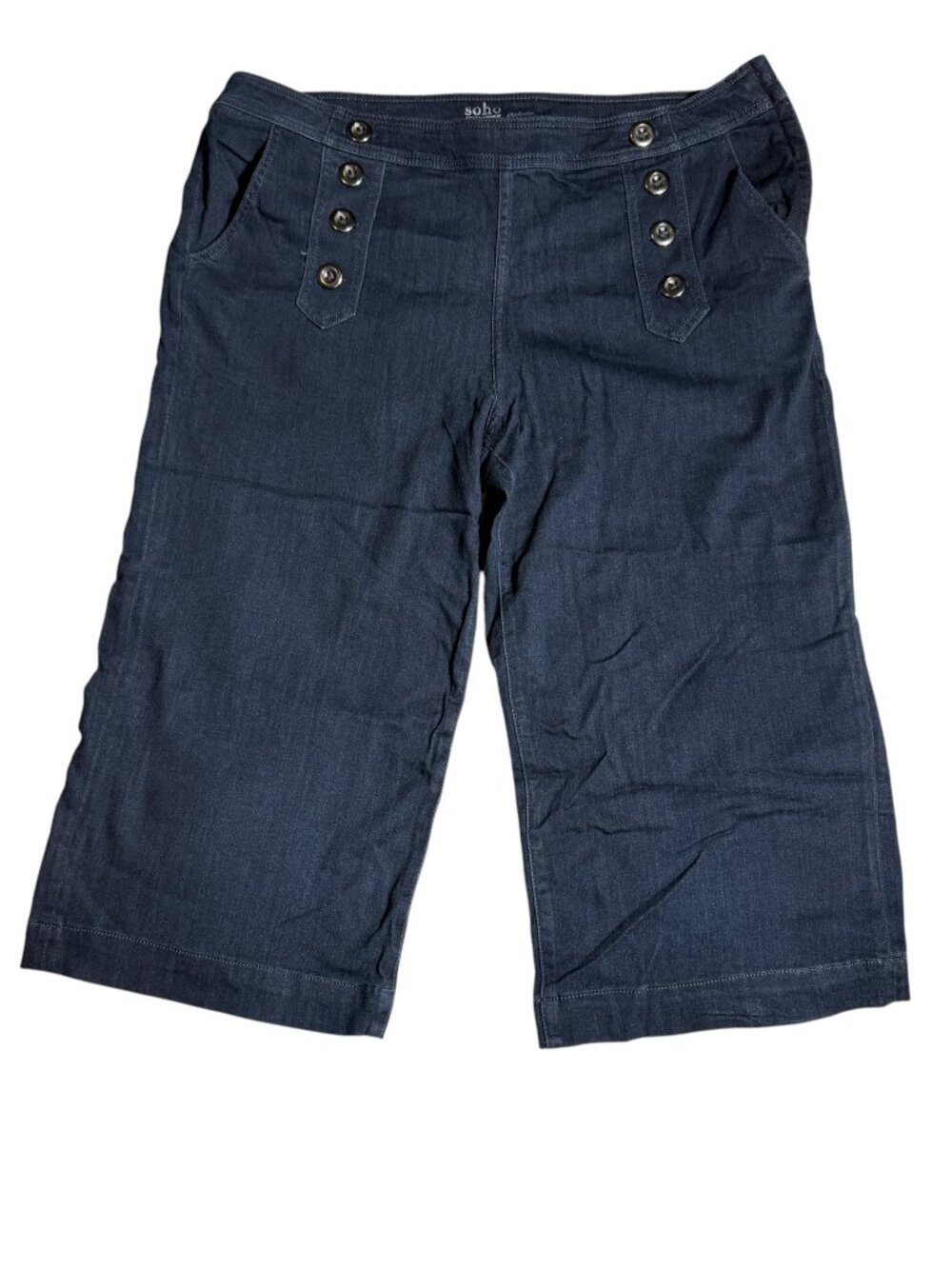 NWOT New York & Co. SoHo Jeans Dark Denim Culottes, SZ 18